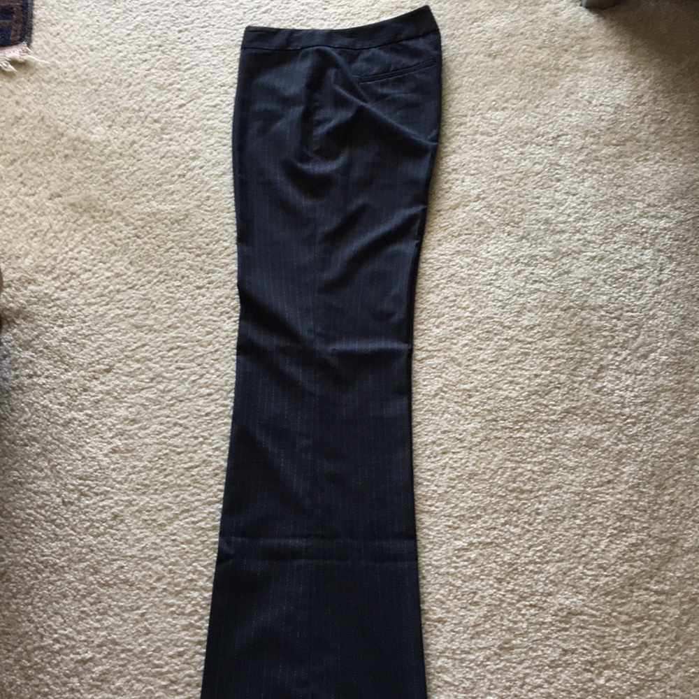 Tahari black with a tiny grey stripes pants